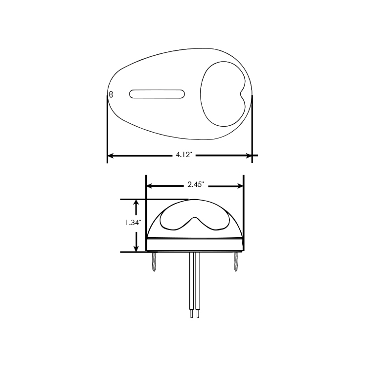 Surface Mount Docking Light Dimensions 1