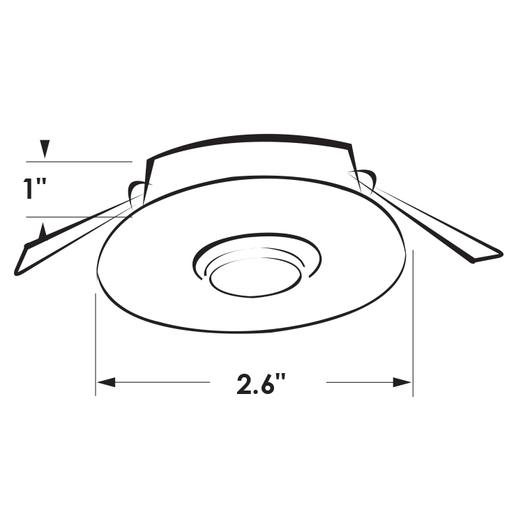 Compass&trade; Swivel Overhead Light dims 1