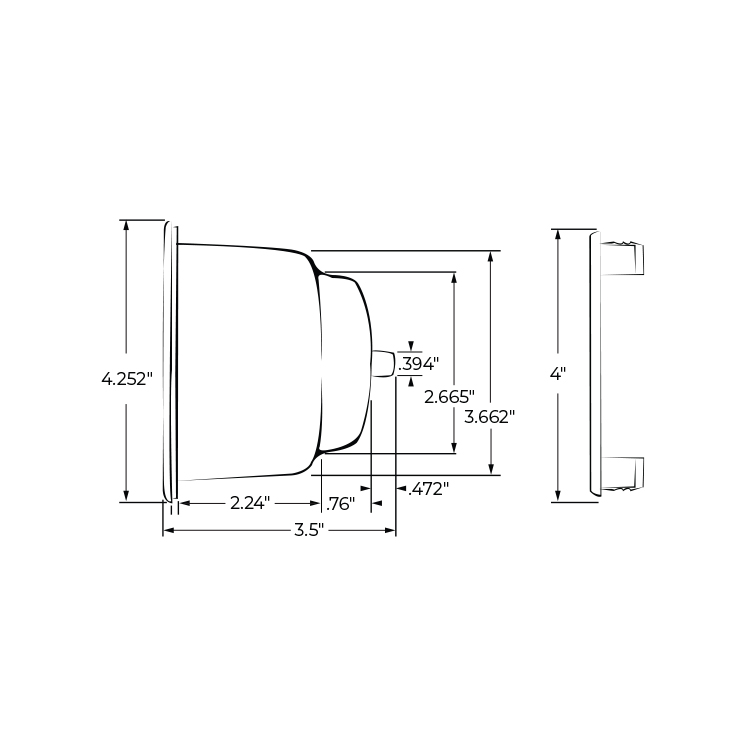 Ring Mount Stepped Stainless Steel Drink Holder Dims 1