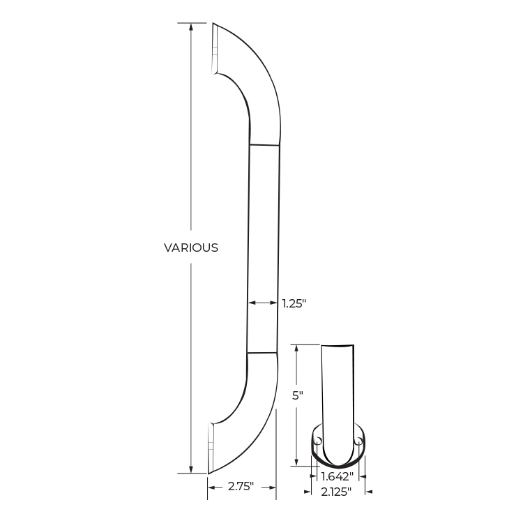 IllumaGrip&trade; III Assist Handle Dimensions 1