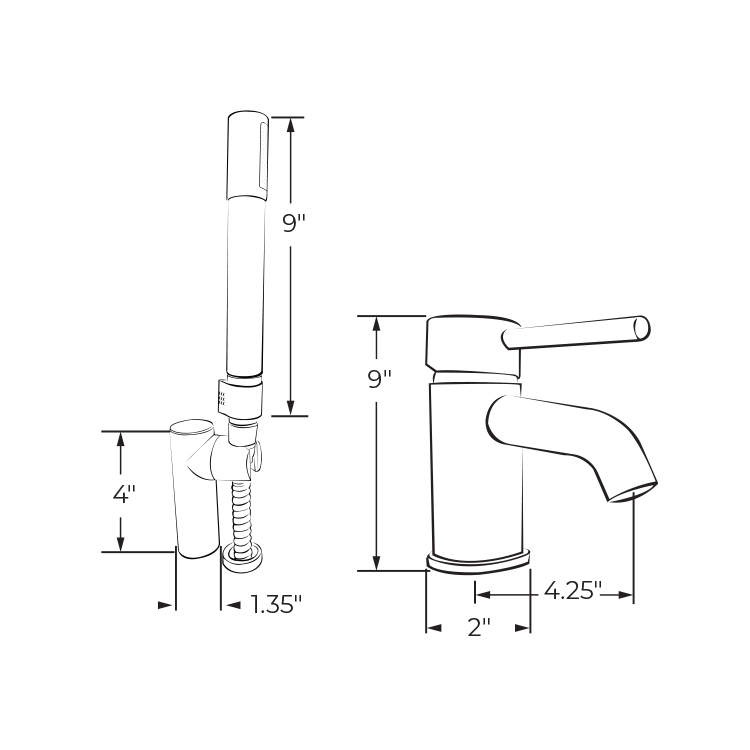 97836 9 Contempo with Sprayer dims 1