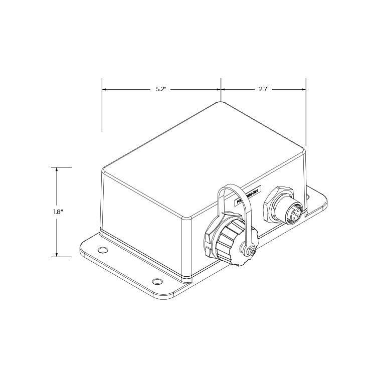Ethernet to CAN Web Server Dimensions 1