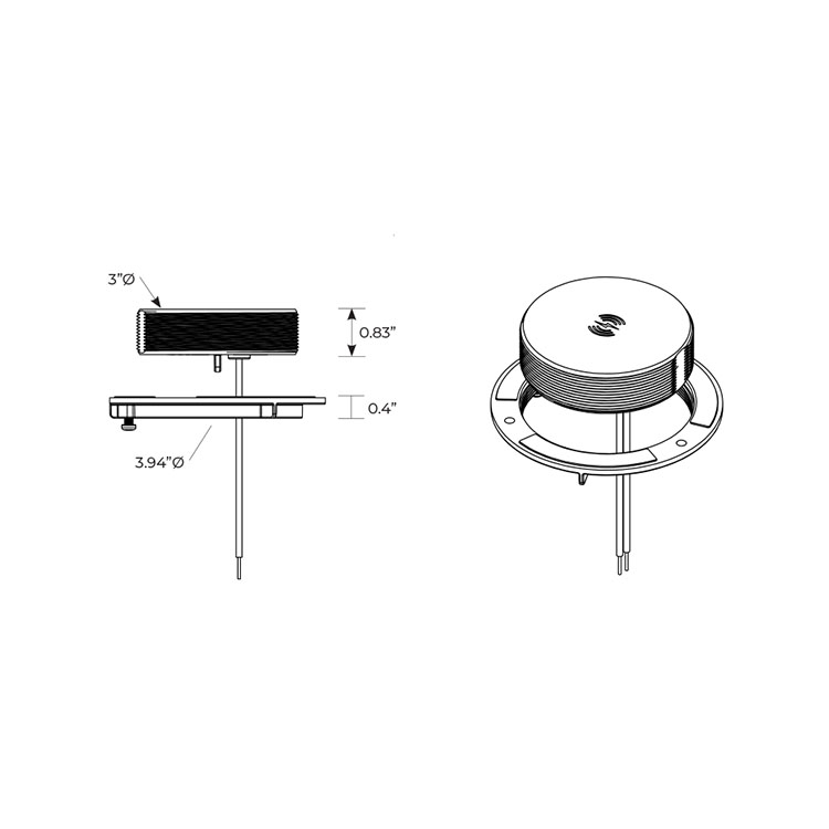Phone Dock Wireless Charger Under Mount Dimensions 1