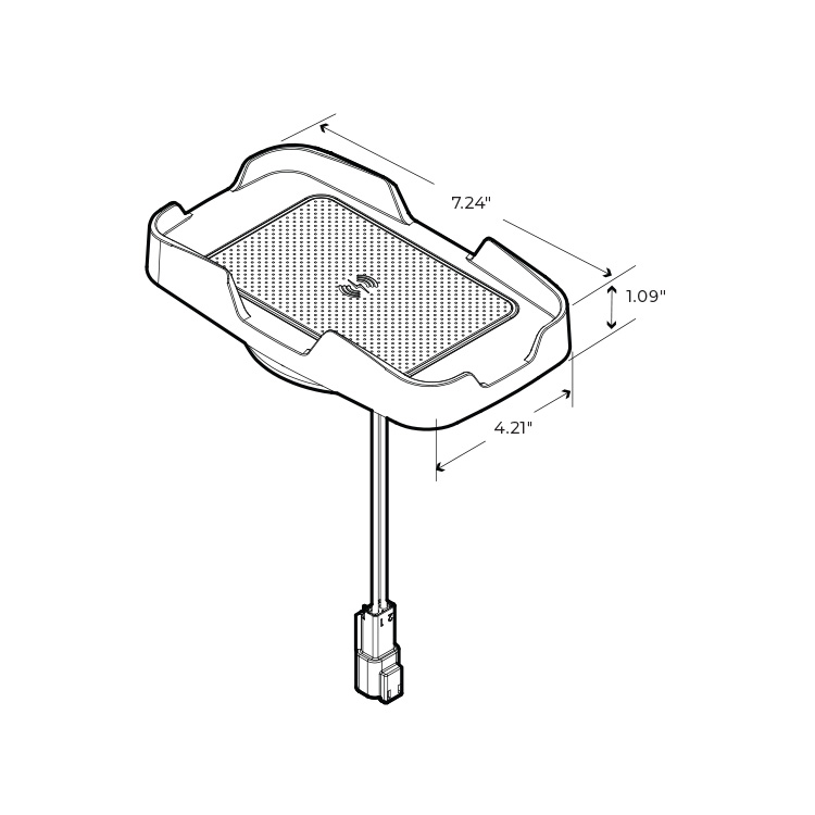 IC-REC-01-F CHARGER WITH HOLDER LINE ART DRAWING 1