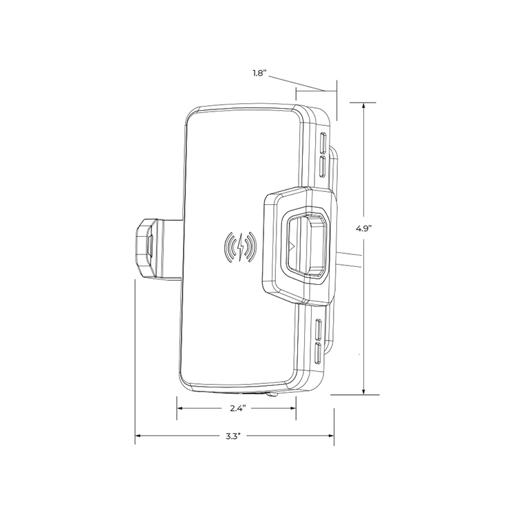 Rotating Phone Holder Dimensions 1