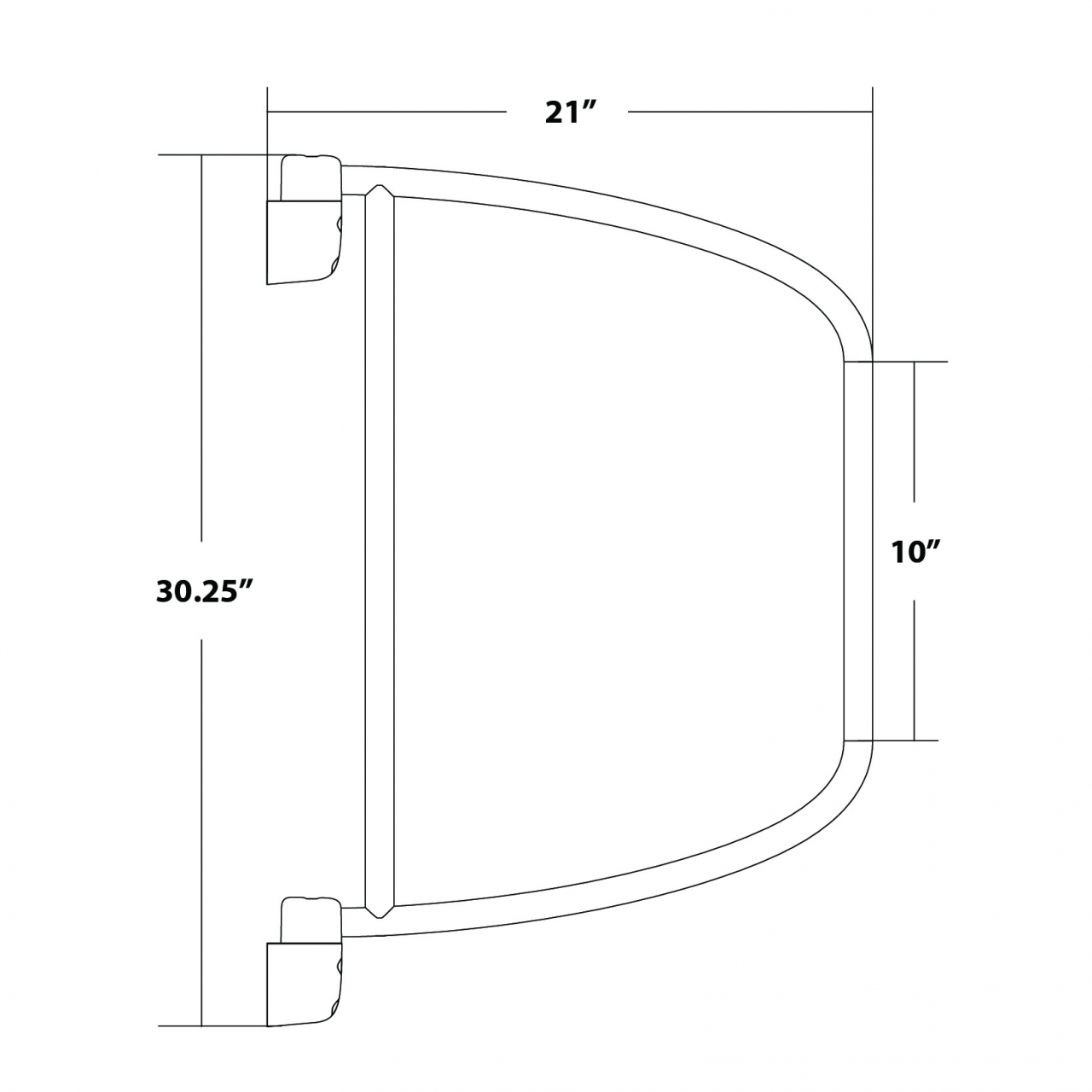 Stow & Glo&trade; Illuminated Assist Handle Dimensions 1