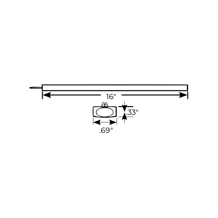 Touch LED Linear Light Under Cabinet dim 1